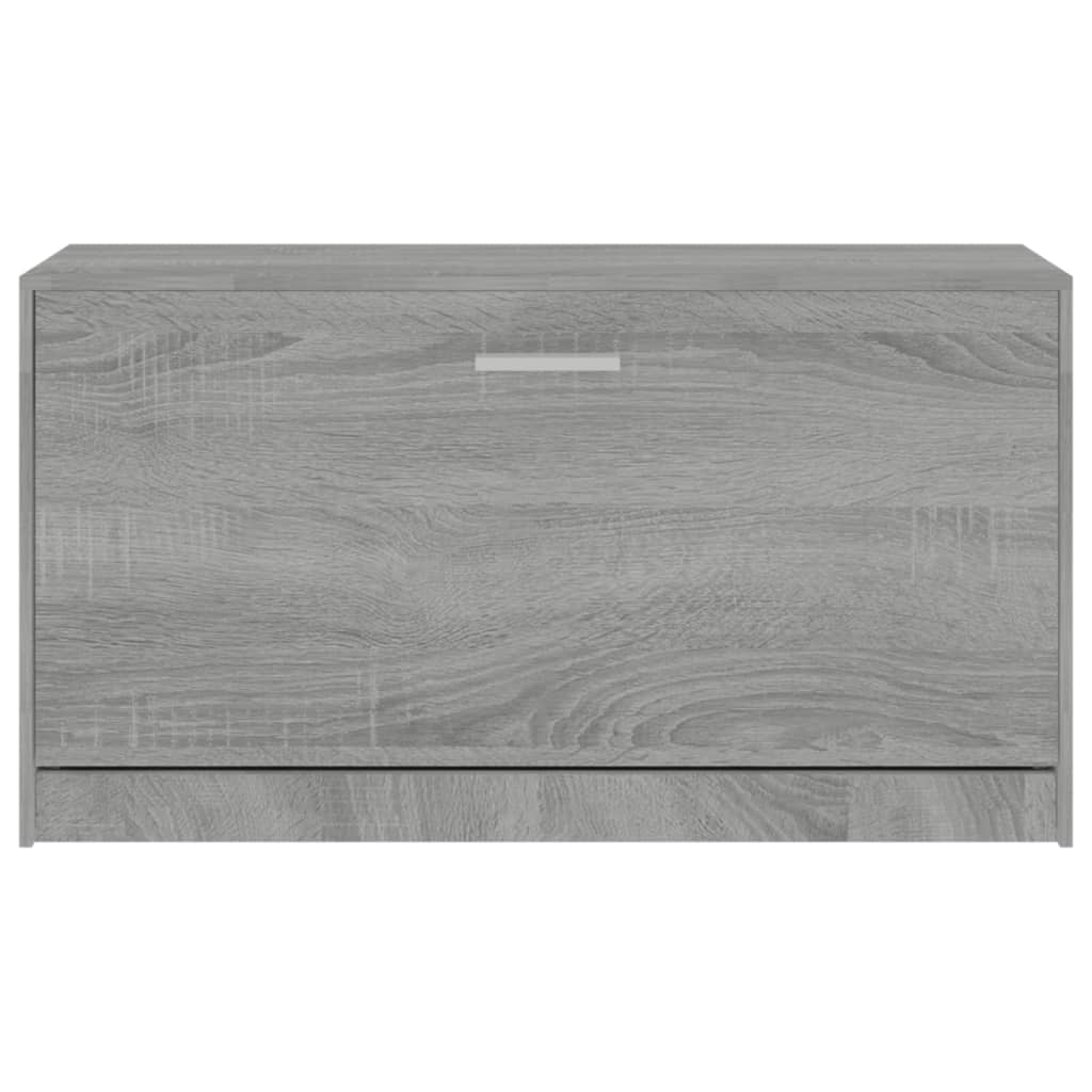 Shoe Bench Grey Sonoma 80x24x45 cm Engineered Wood