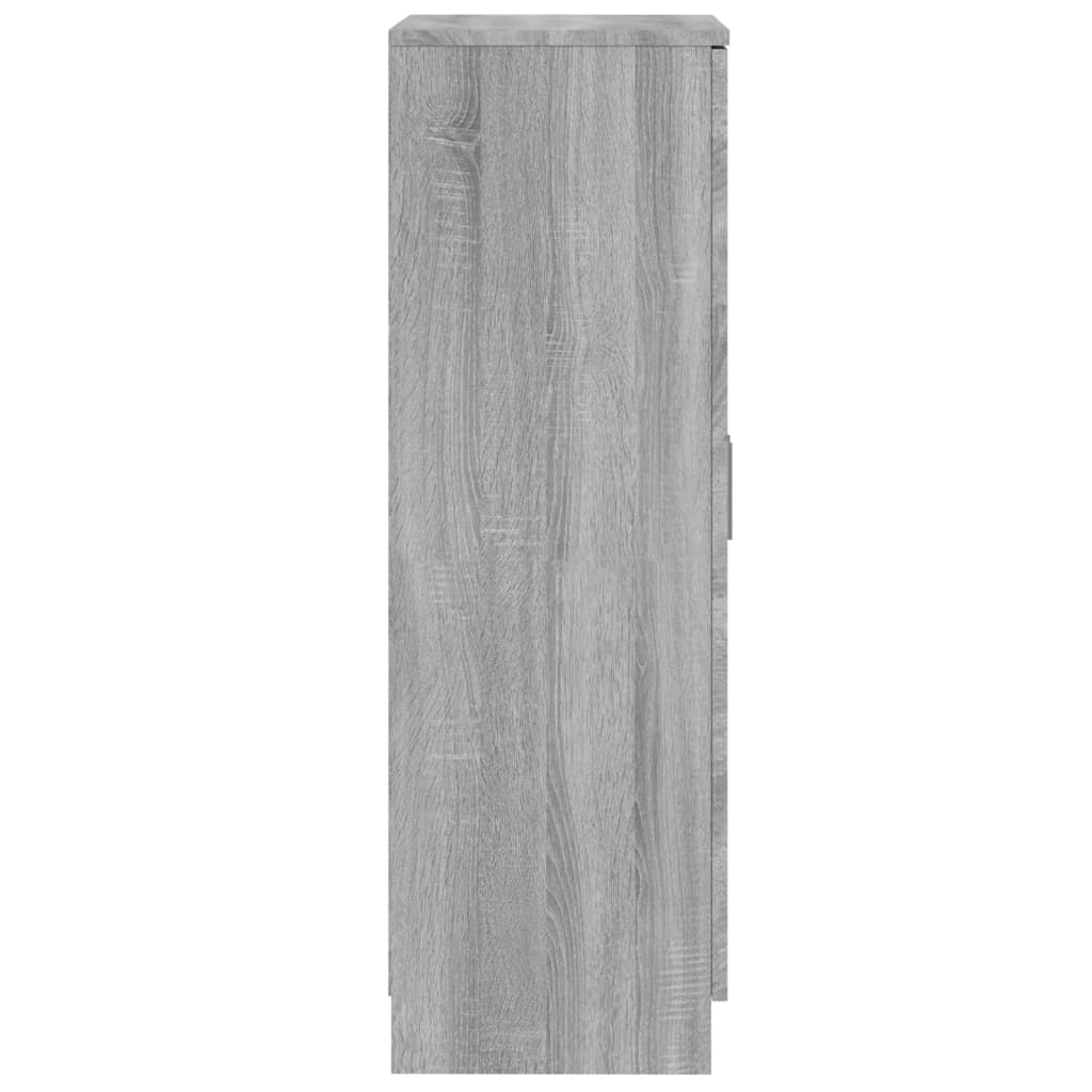 Shoe Cabinet Grey Sonoma 55x35x108 cm Engineered Wood