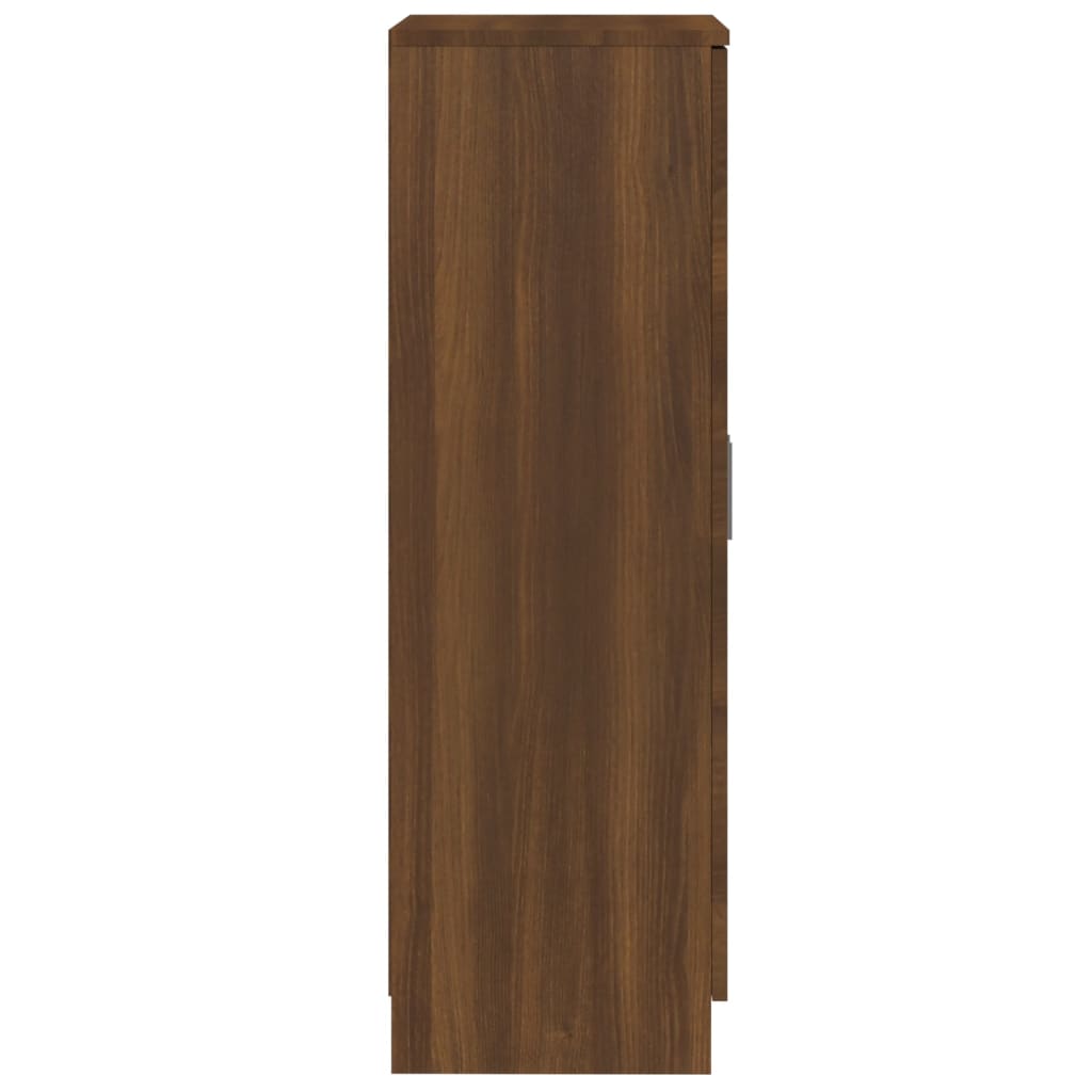 Shoe Cabinet Brown Oak 55x35x108 cm Engineered Wood