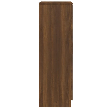 Shoe Cabinet Brown Oak 55x35x108 cm Engineered Wood