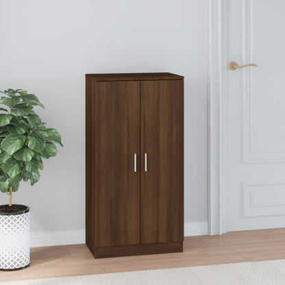 Shoe Cabinet Brown Oak 55x35x108 cm Engineered Wood