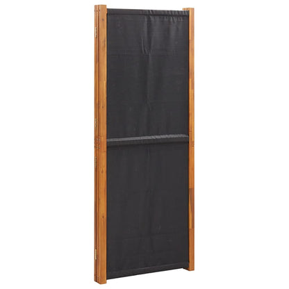 3-Panel Room Divider Black 210x180 cm
