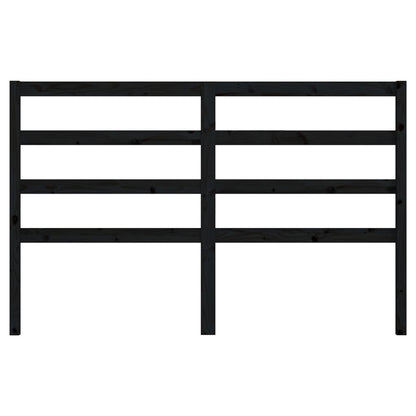 Bed Headboard Black 166x4x100 cm Solid Wood Pine