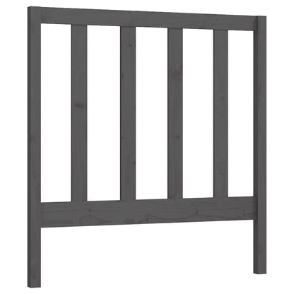 Bed Headboard Grey 106x4x100 cm Solid Wood Pine
