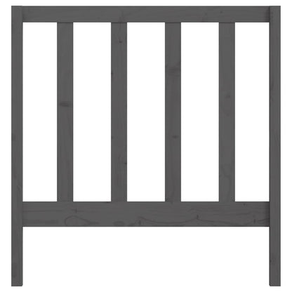 Bed Headboard Grey 106x4x100 cm Solid Wood Pine