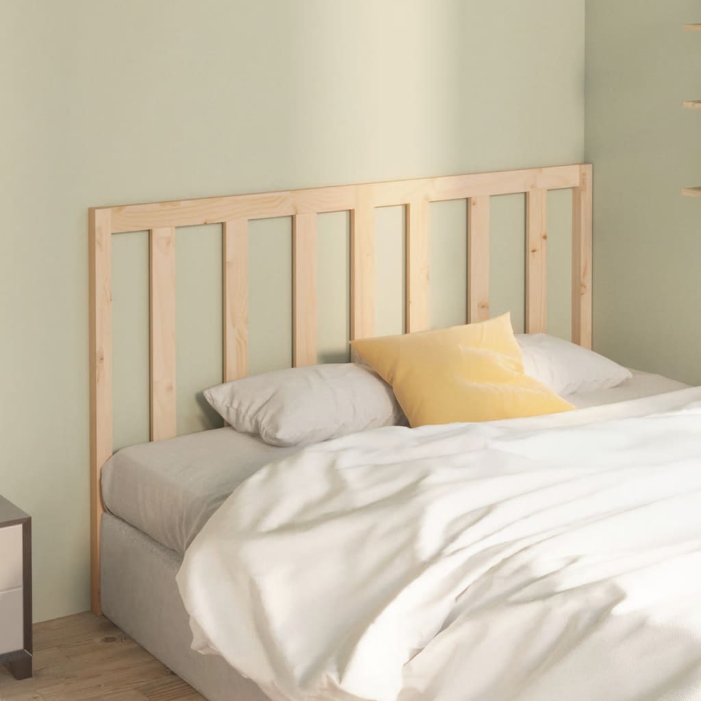 Bed Headboard 126x4x100 cm Solid Wood Pine