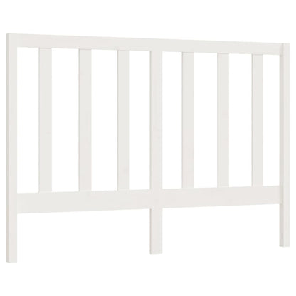 Bed Headboard White 146x4x100 cm Solid Wood Pine