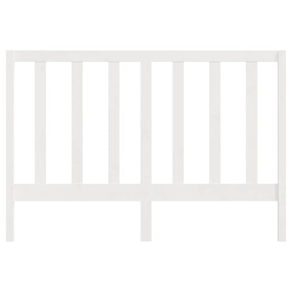Bed Headboard White 146x4x100 cm Solid Wood Pine