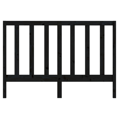 Bed Headboard Black 156x4x100 cm Solid Wood Pine