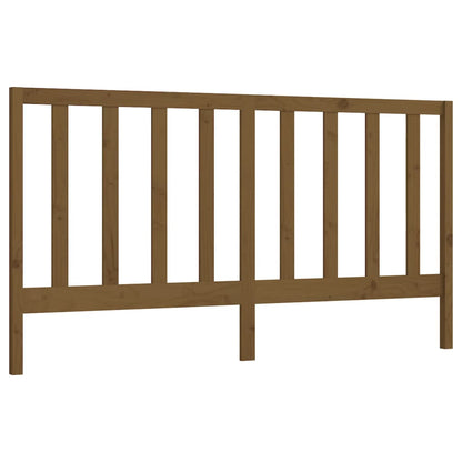 Bed Headboard Honey Brown 206x4x100 cm Solid Wood Pine