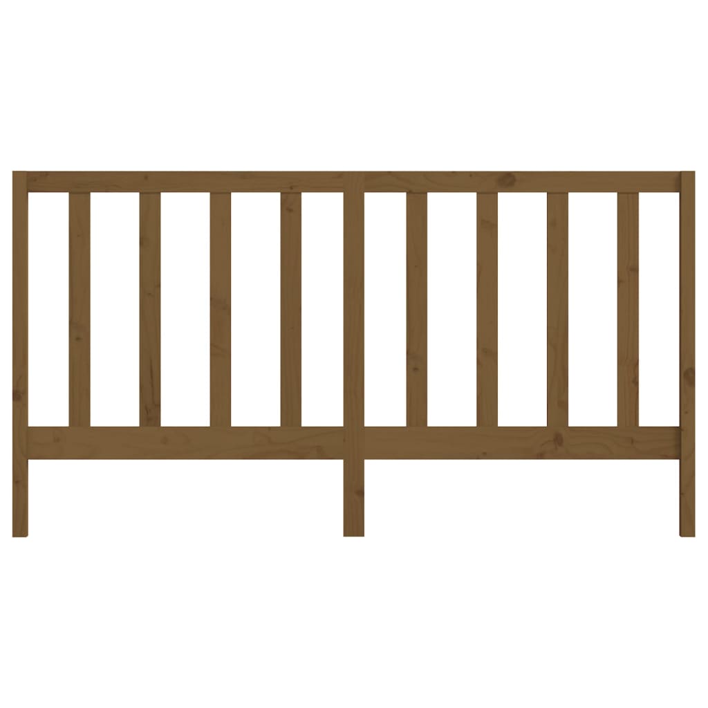Bed Headboard Honey Brown 206x4x100 cm Solid Wood Pine