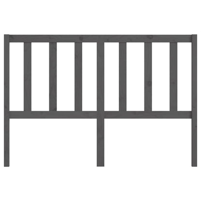 Bed Headboard Grey 126x4x100 cm Solid Wood Pine