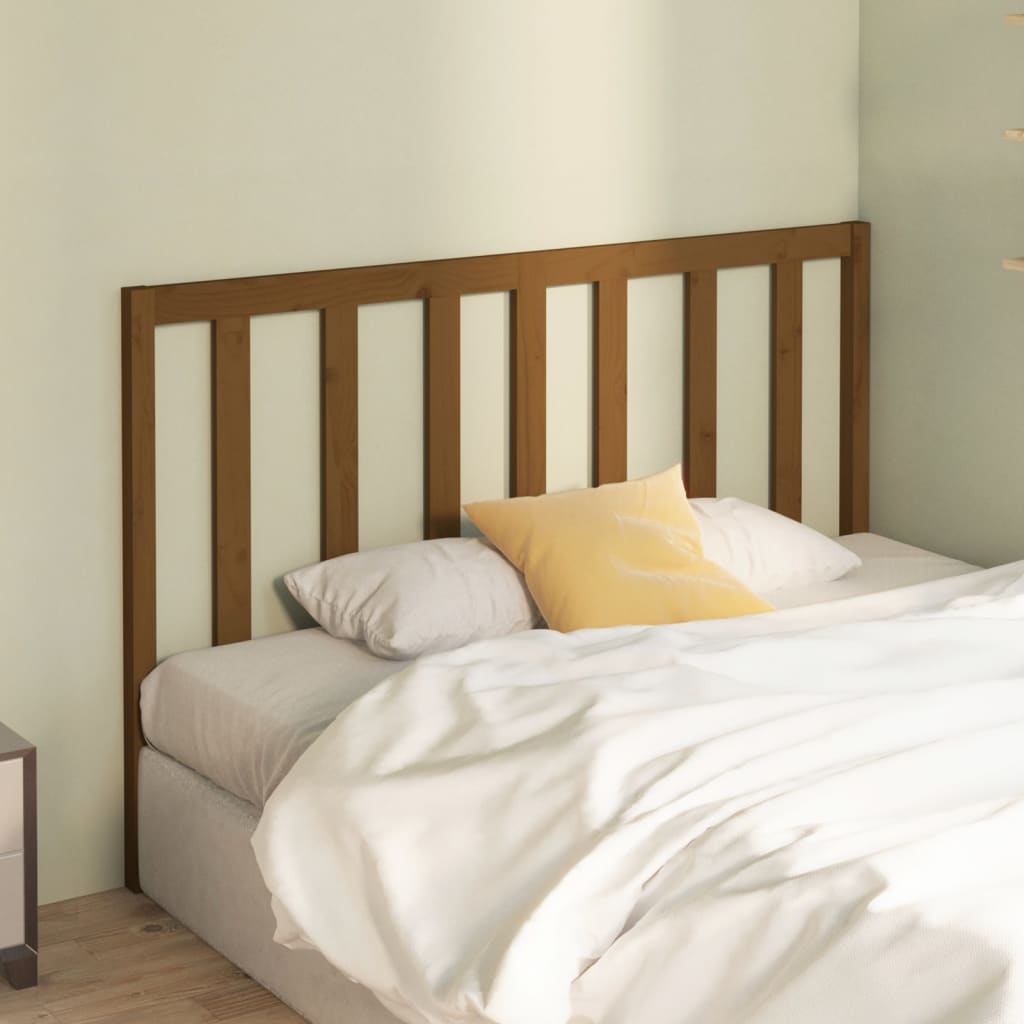 Bed Headboard Honey Brown 146x4x100 cm Solid Wood Pine