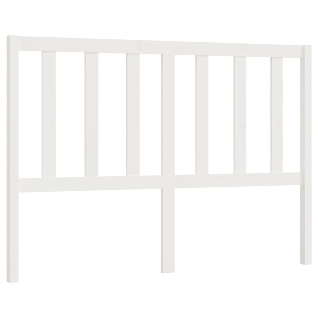 Bed Headboard White 156x4x100 cm Solid Wood Pine