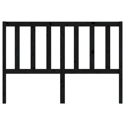 Bed Headboard Black 166x4x100 cm Solid Wood Pine