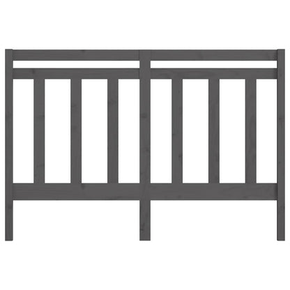 Bed Headboard Grey 141x4x100 cm Solid Wood Pine