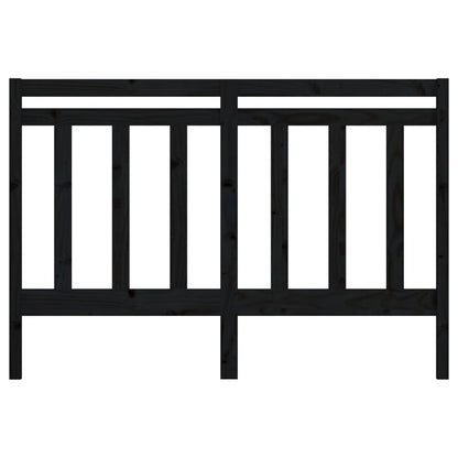 Bed Headboard Black 156x4x100 cm Solid Wood Pine