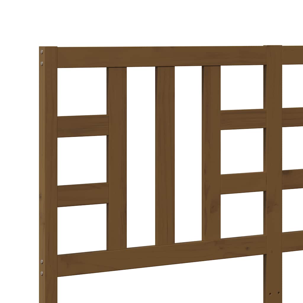 Bed Headboard Honey Brown 166x4x100 cm Solid Wood Pine