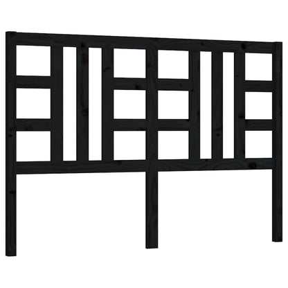 Bed Headboard Black 166x4x100 cm Solid Wood Pine