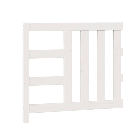 Bed Headboard White 206x4x100 cm Solid Wood Pine