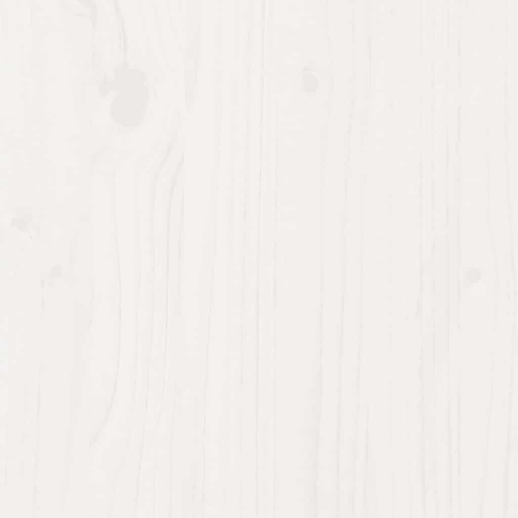 Bed Headboard White 206x4x100 cm Solid Wood Pine