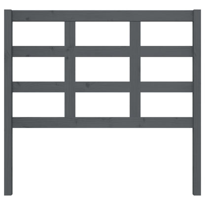 Bed Headboard Grey 105.5x4x100 cm Solid Wood Pine