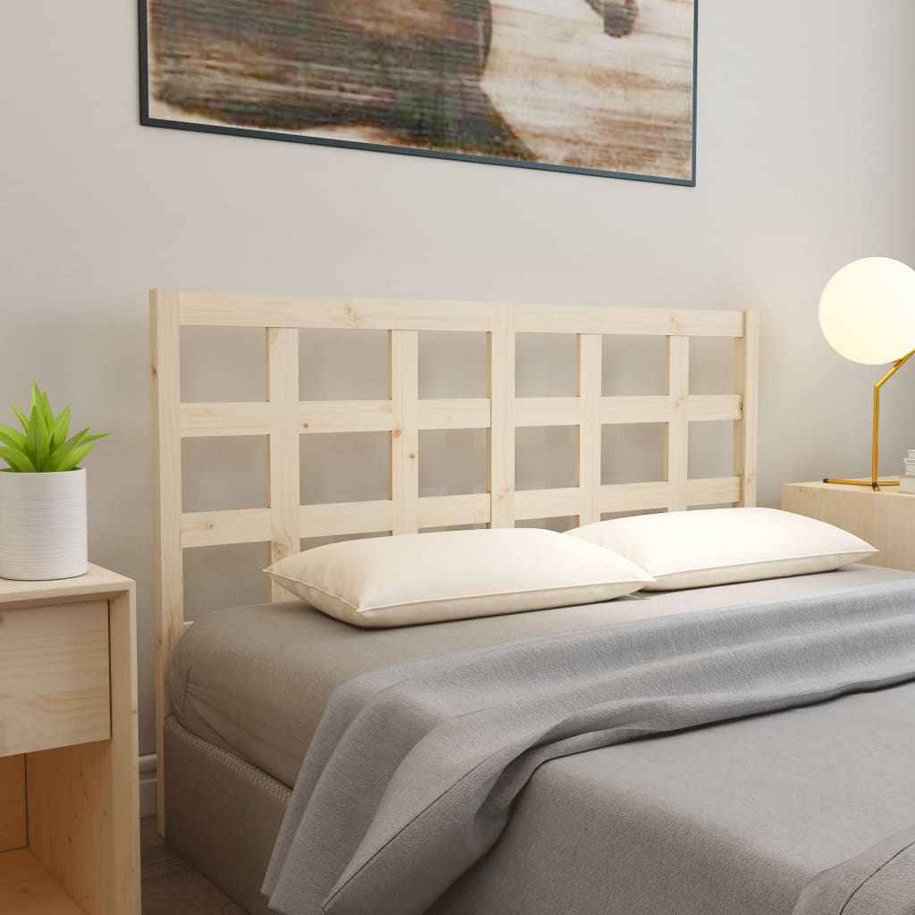 Bed Headboard 145.5x4x100 cm Solid Wood Pine