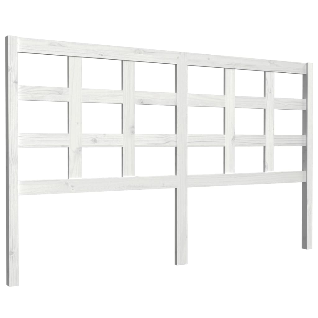 Bed Headboard White 165.5x4x100 cm Solid Wood Pine