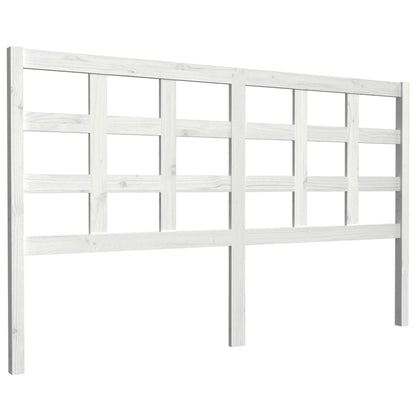Bed Headboard White 165.5x4x100 cm Solid Wood Pine