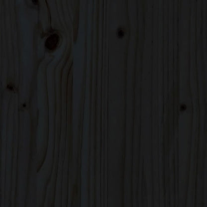 Bed Headboard Black 95.5x4x100 cm Solid Pine Wood