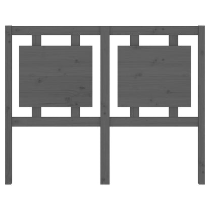 Bed Headboard Grey 125.5x4x100 cm Solid Pine Wood