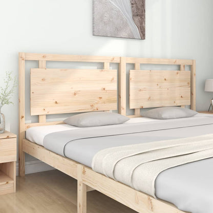 Bed Headboard 205.5x4x100 cm Solid Pine Wood