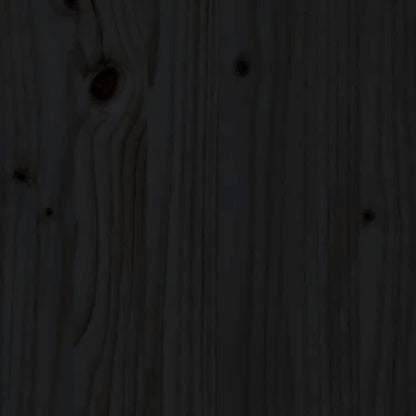 Bed Headboard Black 95.5x4x100 cm Solid Wood Pine