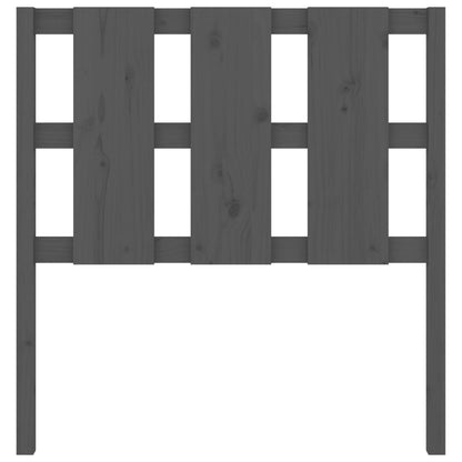 Bed Headboard Grey 105.5x4x100 cm Solid Wood Pine