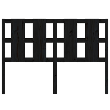 Bed Headboard Black 145.5x4x100 cm Solid Wood Pine