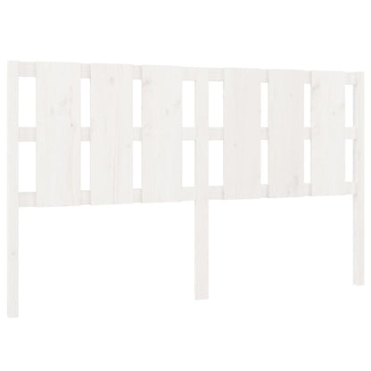 Bed Headboard White 165.5x4x100 cm Solid Wood Pine