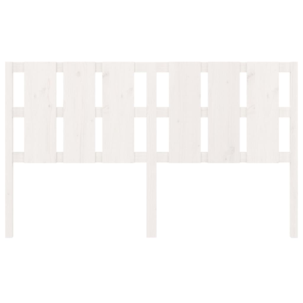 Bed Headboard White 165.5x4x100 cm Solid Wood Pine