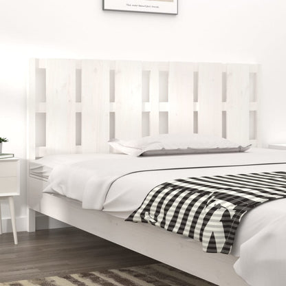 Bed Headboard White 165.5x4x100 cm Solid Wood Pine