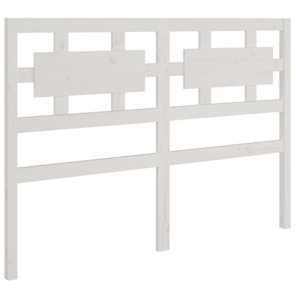 Bed Headboard White 125.5x4x100 cm Solid Wood Pine