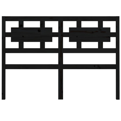 Bed Headboard Black 185.5x4x100 cm Solid Wood Pine