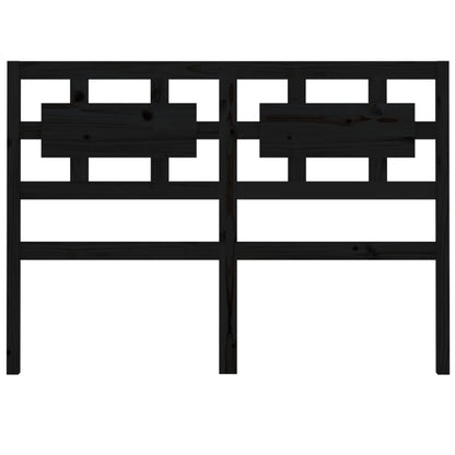 Bed Headboard Black 205.5x4x100 cm Solid Wood Pine