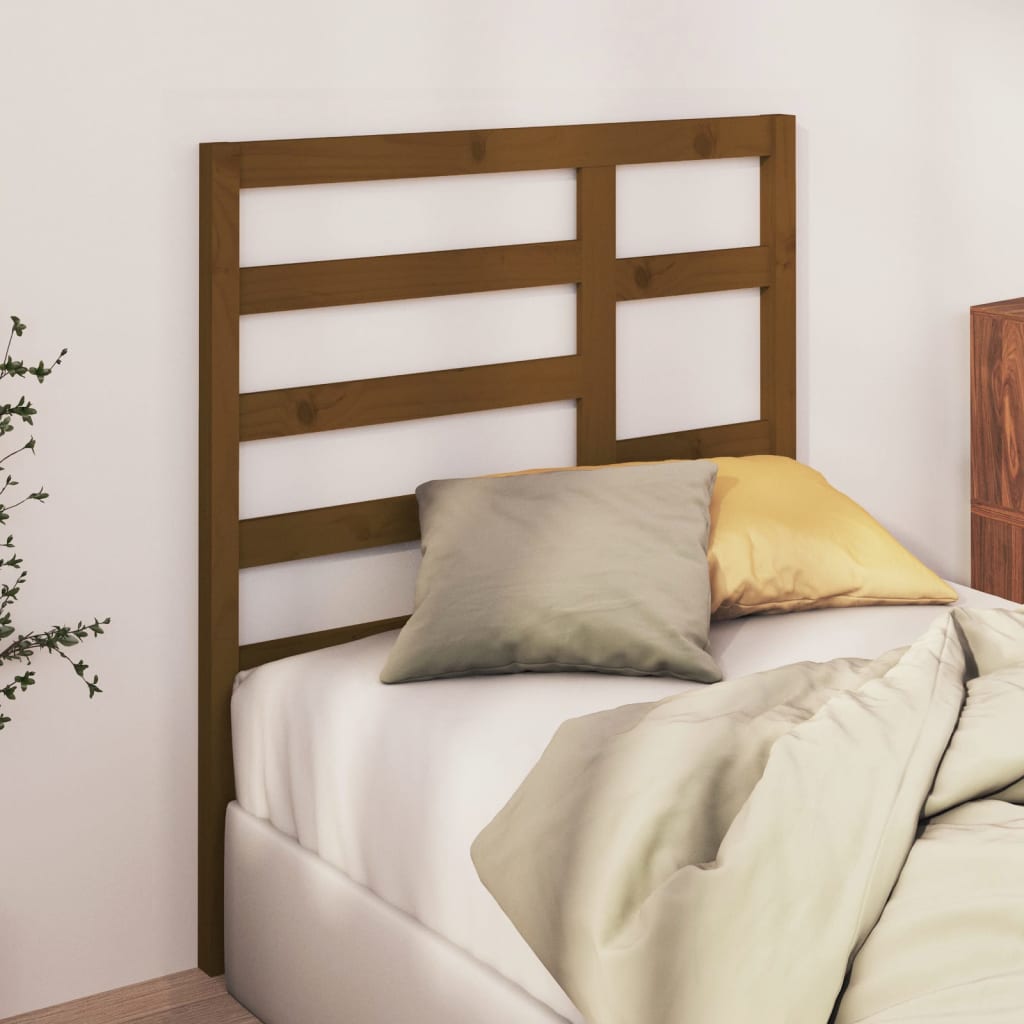 Bed Headboard Honey Brown 106x4x104 cm Solid Wood Pine