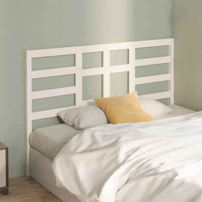 Bed Headboard White 126x4x104 cm Solid Wood Pine