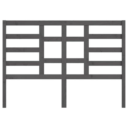 Bed Headboard Grey 126x4x104 cm Solid Wood Pine