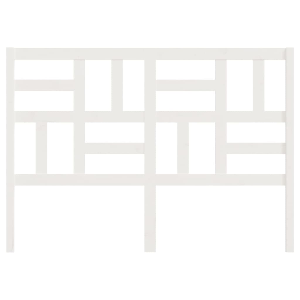 Bed Headboard White 146x4x104 cm Solid Wood Pine