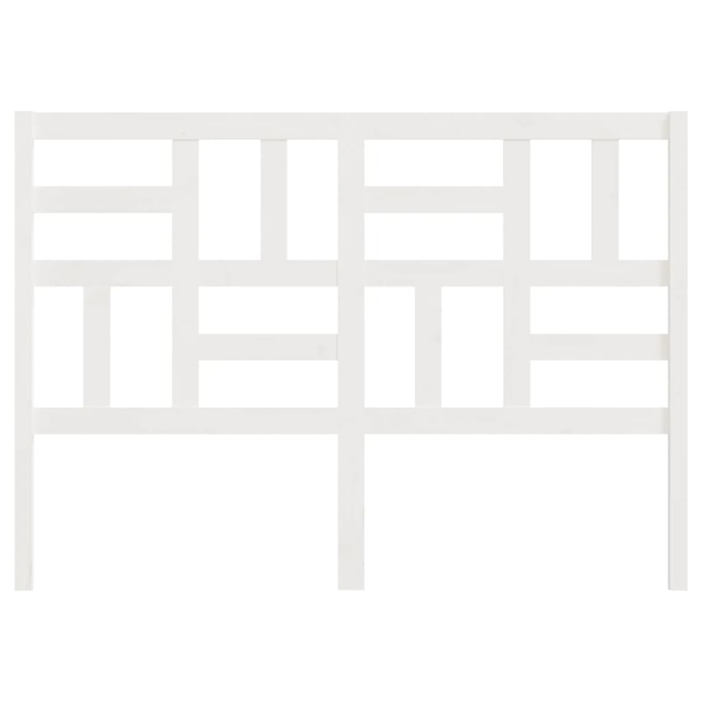 Bed Headboard White 166x4x104 cm Solid Wood Pine