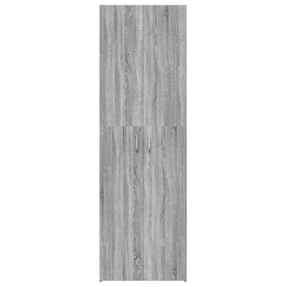 Office Cabinet Grey Sonoma 60x32x190 cm Engineered Wood