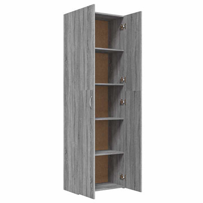 Office Cabinet Grey Sonoma 60x32x190 cm Engineered Wood