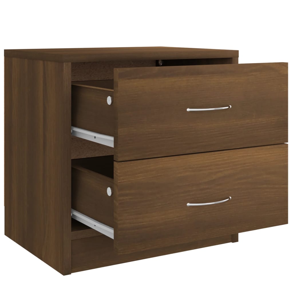 Bedside Cabinet Brown Oak 40x30x40 cm Engineered Wood