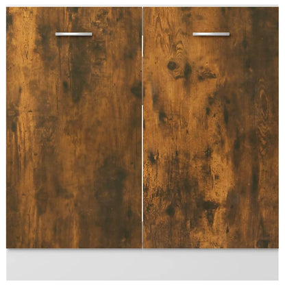 Sink Bottom Cabinet Lyon Smoked Oak 80x46x81.5 cm Engineered Wood